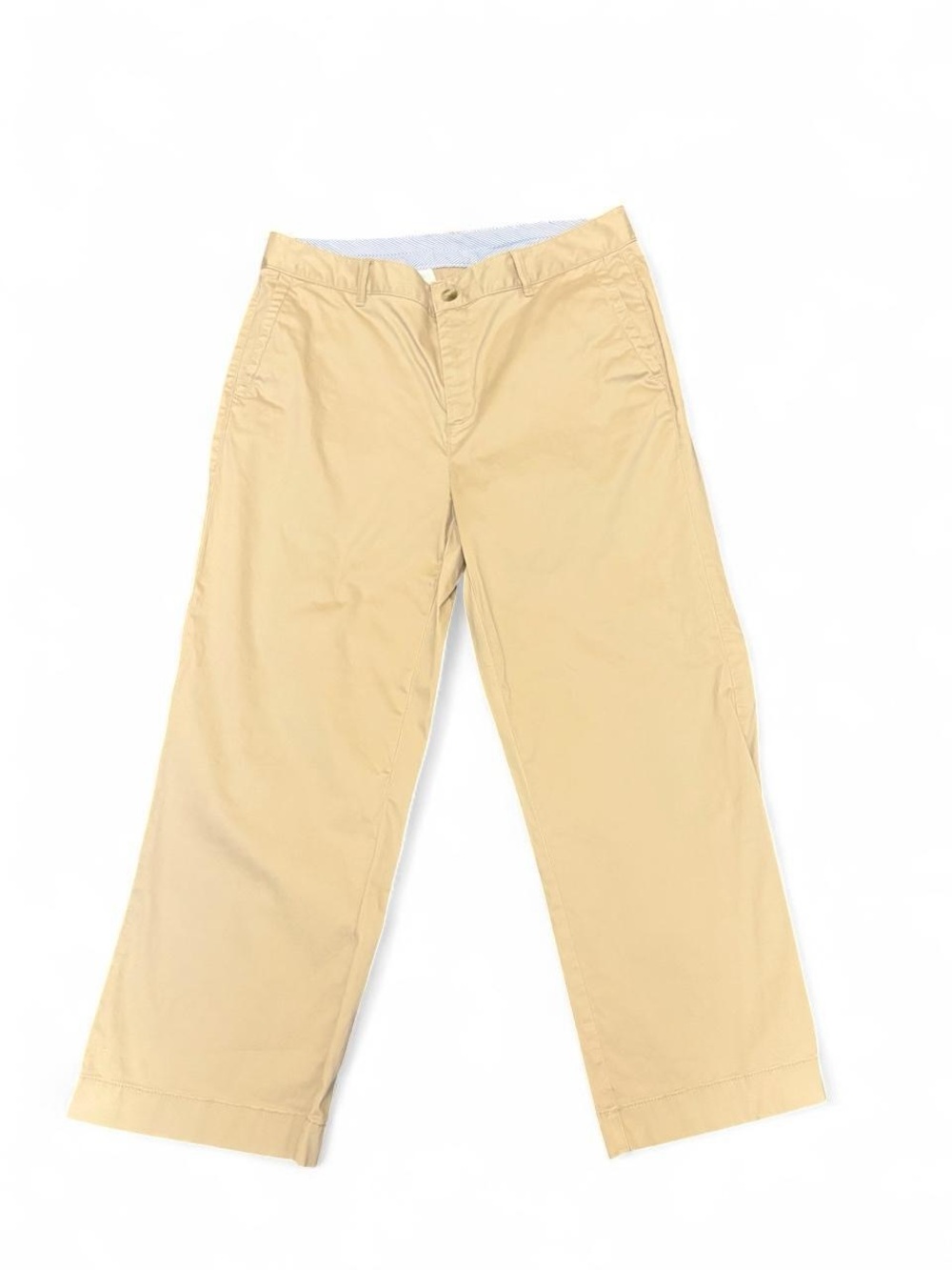 L.L.Bean Favorite Fit Cropped Chino Pants Women’s 10 Reg Khaki Tan